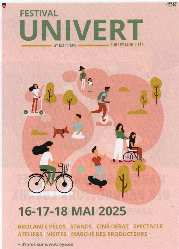affiche festival univert à Roye