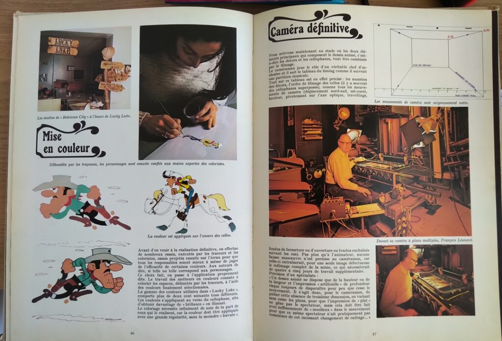 Lucky Luke, l'histoire d'un dessin-animé. Intérieur du livre.